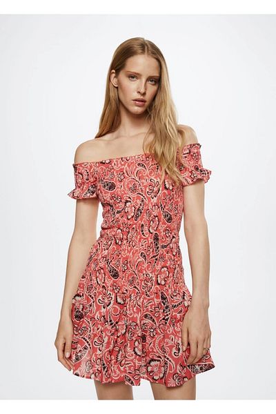 MANGO Woman Patterned Cotton Dress