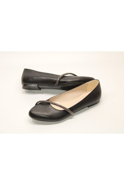 Sedef Non-Slip Flat Sole Buckle Detail Classic-sports Daily Ballerina Shoes