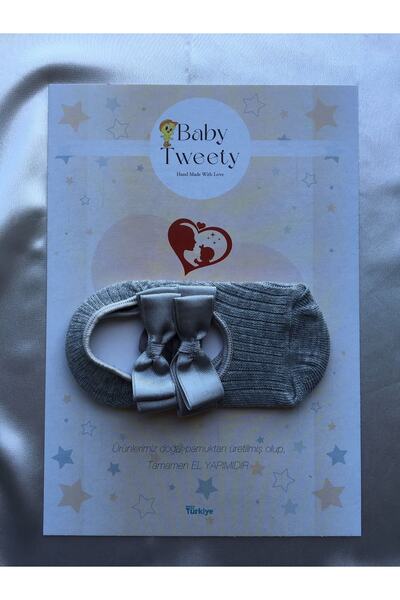Baby Tweety El Yapımı Özel Aksesuarlı Bebek Babet Çorap