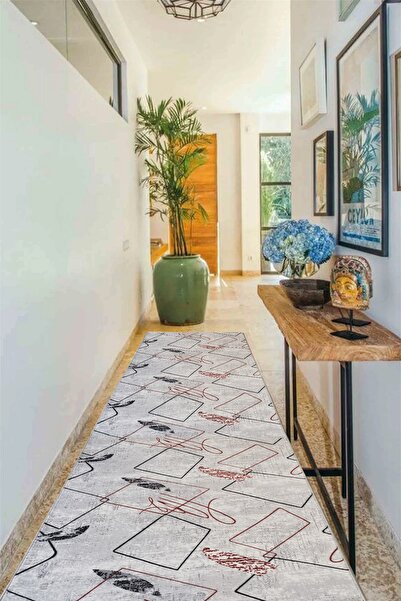 ALgorand Home Modern Yıkanabilir Kaymaz Taban Kesme Rulo Yolluk
