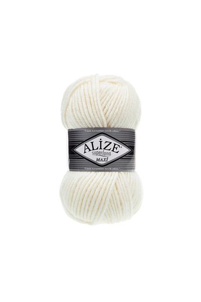 Alize Πλεκτό νήμα χεριών Superlana Maxi 62 Light Cream