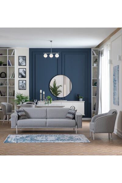 Weltew Home Alaçatı Koltuk Takımı 3+1 (gri)