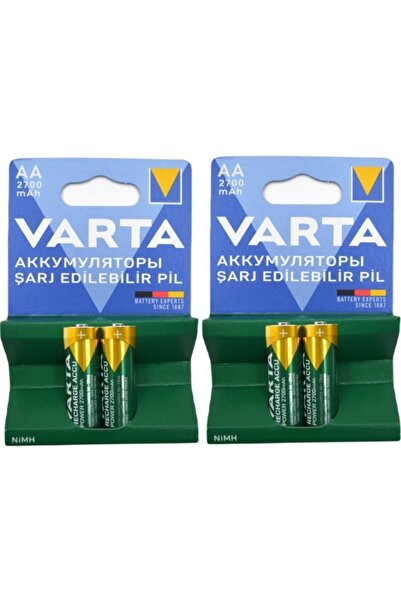 ŞHN'Shopping Varta 4 Adet 2700mah Ni-mh Aa Şarjlı(1000 Kez Şarj Edilebilir) K...