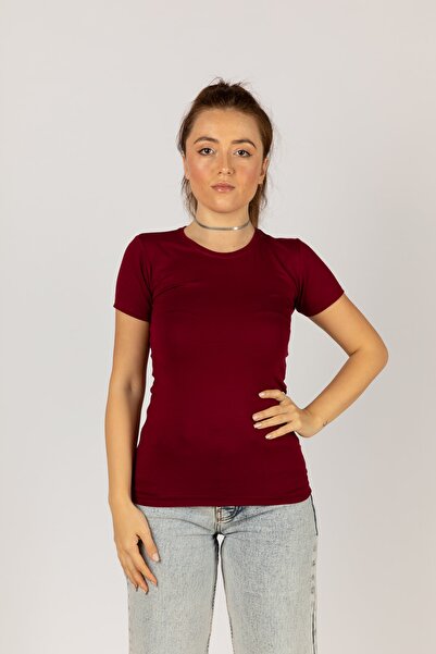 Nacar Kadın Kısa Kollu Likralı Penye Body