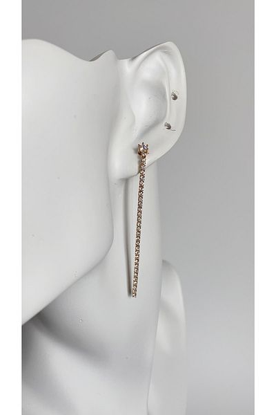 Âlâ Atelier Tarnish-free Fade-Free Crystal Stone Strip Dangle Earrings Gold