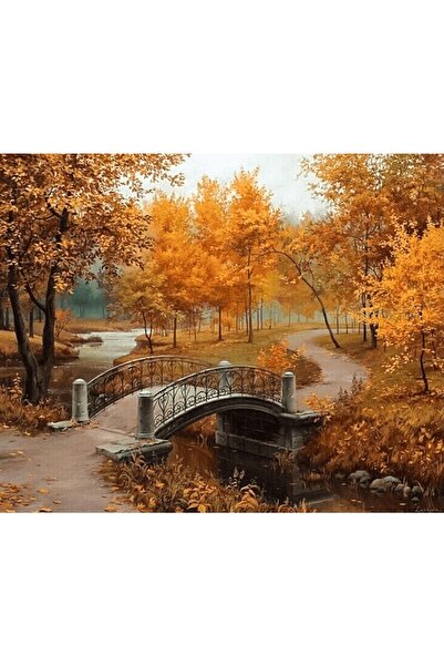 Hobi Tedarik Güz Manzarası Çerçeveli 90x110 Sayılarla Boyama Hobi Seti