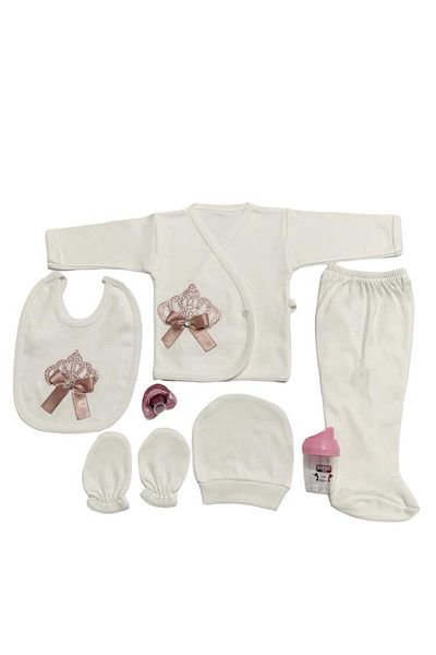 Bombinoo Baby Girl Stone Pacifier 7 Pcs Hospital Release Newborn Zıbın Set