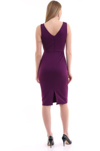 Moda MiraGül Kruvaze Yaka Balık Elbise