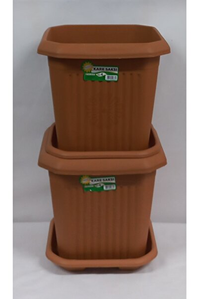 Hak Plastik 2 Adet Kare Saksı 4 Lt No 4 Yükseklık Ve Derinlik 20 Cm Genişlik ...