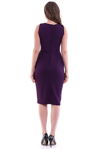 Moda MiraGül Önü Büzgülü Balık Elbise