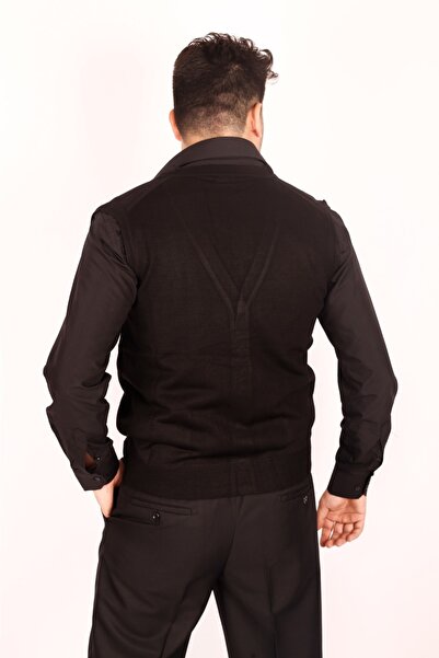 FATELLA Muški tanak pleteni prsluk od dimljenog materijala