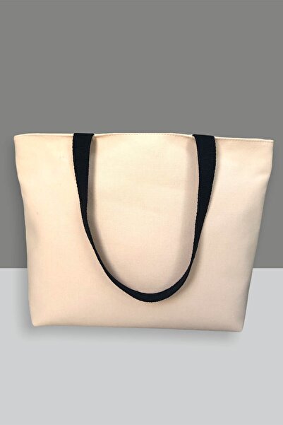 AGOÇANTA Τσάντα παραλίας από βαμβακερό ύφασμα σε σκόνη