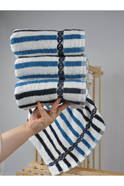 Şelale Zebra 4'lü Yumuşak Su Emici Pamuklu 50x90 El/yüz Havlu Seti