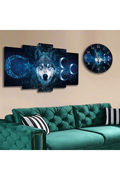 Zevahir Mobilya Dekorasyon Altılı Mdf Siyah Üzeri Mavi Pırıltılı Arka Planlı ...