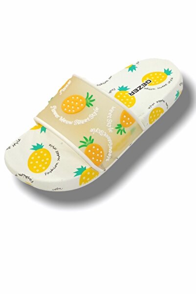 GEZER Αντιολισθητική βάση με σχέδιο ανανά Παιδικές παντόφλες παραλίας