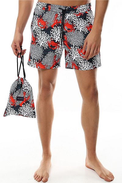 Whitefin Red Crab Men's Sea Shorts