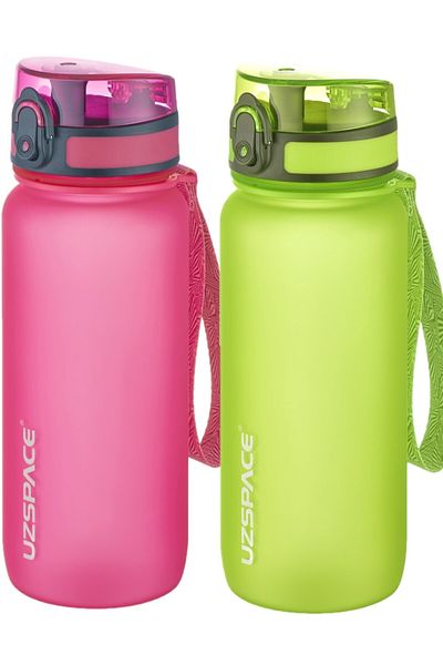 Uzspace Set of 2 650ml Tritan Water Flask No Bpa No Smell