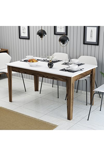 Variant Mobilya Variant Milan Yemek Masası - Ceviz / Beyaz