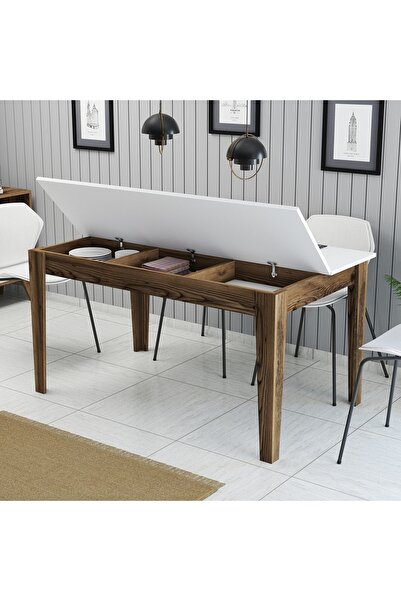 Variant Mobilya Variant Milan Yemek Masası - Ceviz / Beyaz