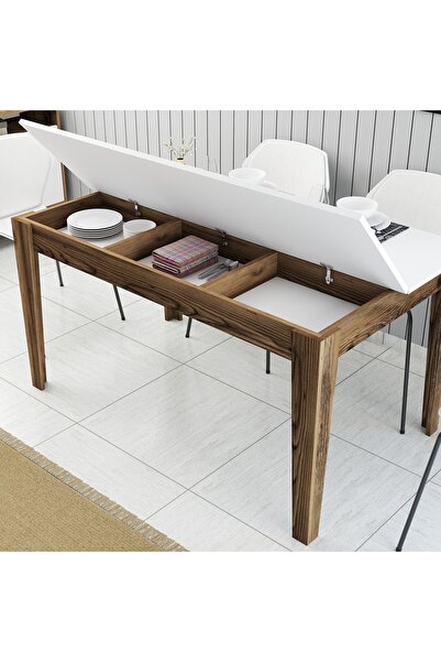 Variant Mobilya Variant Milan Yemek Masası - Ceviz / Beyaz