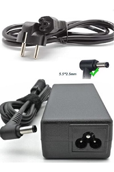 ATAELEKTRONİK Asus K55vd Uyumlu 19 Volt 3.42 Amper Laptop Adaptörü Notebook Ş...