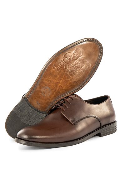 Ducavelli Pierro Genuine Leather Men's Classic Shoes, Derby Classic Shoes, Laced Classic Shoes