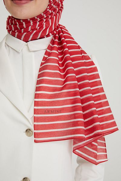Armine Modal Silk Shawl - Red