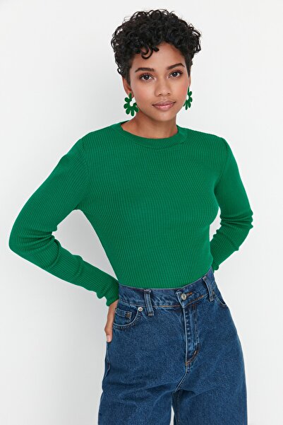 Trendyol Collection Pullover - Grün - Slim