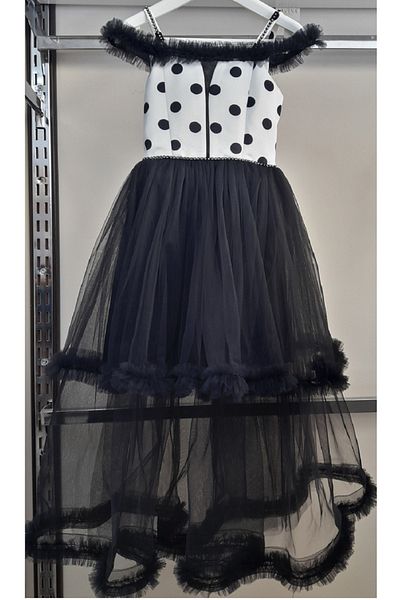 N.Y.YILDIZ Star Polka Dot Satin Tulle Children's Evening Dress