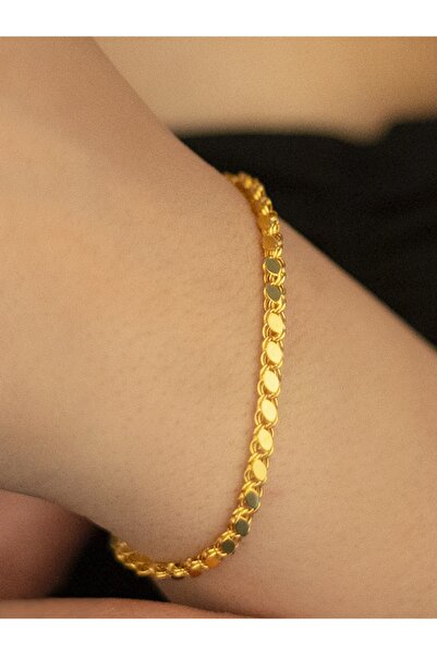 myorogold 14 Ayar Altın Pullu Bileklik