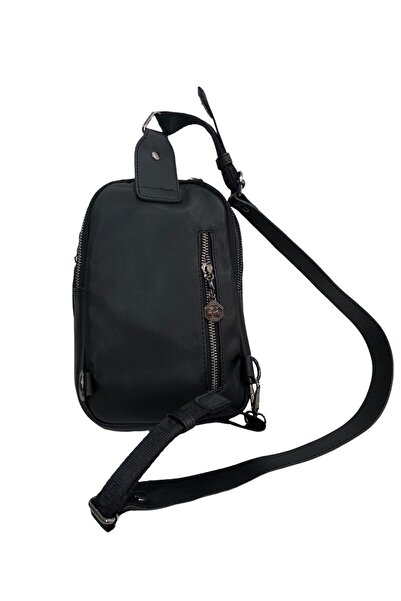 By Hakan Nas Bag-1076 Кам'яна жіноча сумка-боді, сумка через плече, чорно-срібна