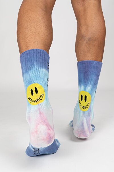 Paul Kenzie Smile-dye Unisex Batik Patterned Seamless Tennis Socks - Wellbeing