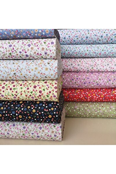 Genel Markalar 50x50cm 10 Adet Pamuklu Parça Kumaş Kırkyama Desen Renk Dikiş ...