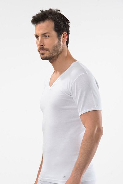 Cacharel Ανδρικό εσώρουχο 2 τεμαχίων V λαιμόκοψη (ribana) 100% βαμβάκι