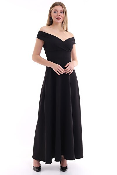 Moda MiraGül Kayık Yaka Kiloş Elbise