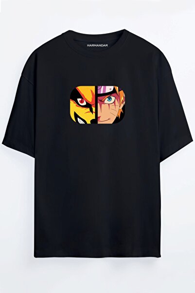 Harmandar تي شيرت ناروتو كيوبي كبير الحجم مطبوع