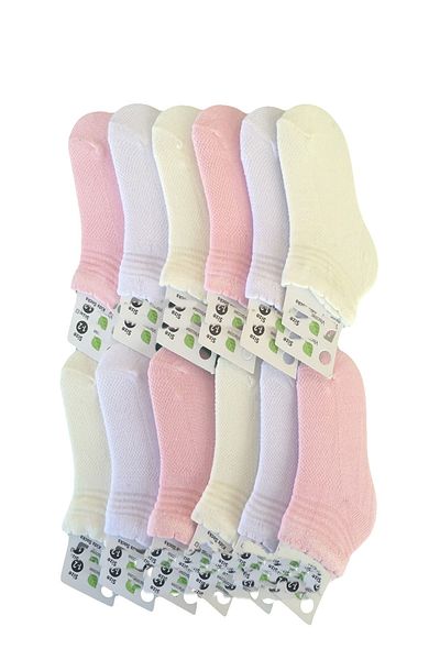 Hepsine Rakip 12 чифта къси чорапи с бамбук за момичета, удобни с климатик