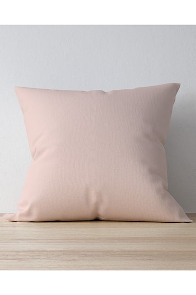 Pilloveland Τετράγωνο Dusty Pink Χρώμα Διπλής Όψης Κάλυμμα Μαξιλαριού Ριχτάρι Suede - Νέο Χρώμα