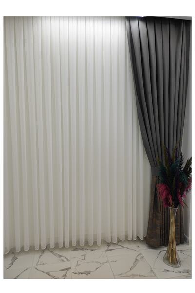 Tül Shop New Season Medium Pleated Steel Woven Draped Iron-Proof Sports Tulle Curtain Model Suitable for All Rooms