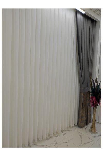 Tül Shop New Season Closely Pleated Steel Woven Draped Iron-Proof Sports Tulle Curtain Model Suitable for All Rooms
