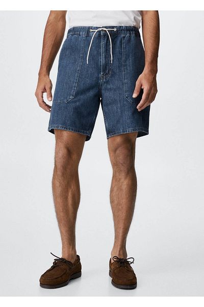 MANGO Man Bermudashorts aus Denim mit Seildetail