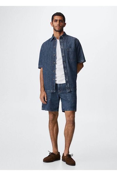 MANGO Man Bermudashorts aus Denim mit Seildetail