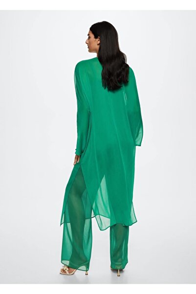 MANGO Woman Yarı Transparan Gömlek