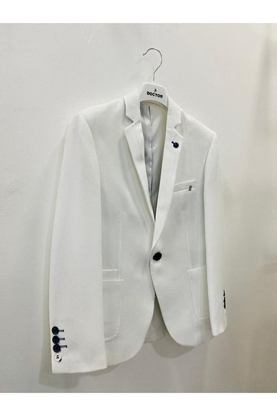 Nonno Kids Boy's White Jacket