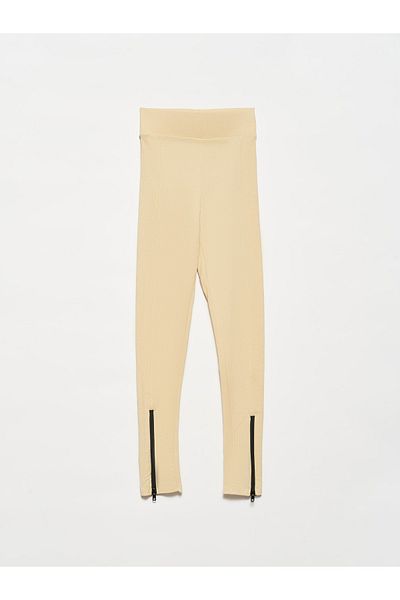 Dilvin Leggings - Beige - Mittlerer Bund