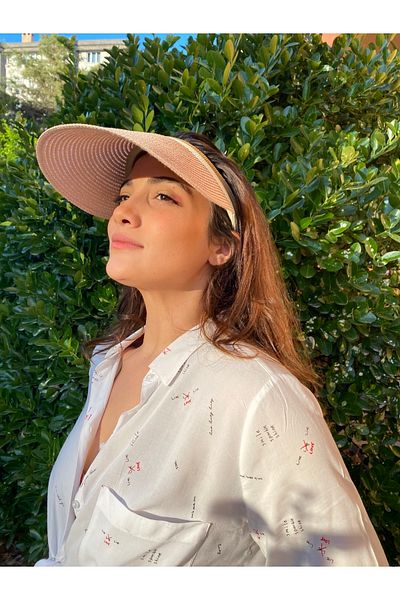 laviyonsa Powder Striped Visor Hat