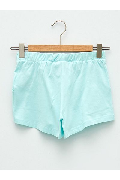 LC Waikiki Elastic Waist Printed Girl's Shorts