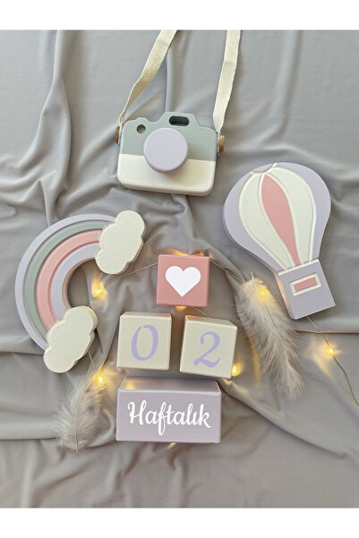 BİANNE ATÖLYESİ Lila Üç Objeli Bebek Anı Küp Seti Fotoğraf Çekim Ve Dekor Içi...