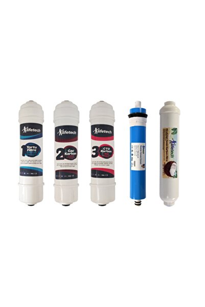 Lifetech Kapalı Kasa 5 Aşama Filtre Seti Membran Filtreli (ınline Filtre)