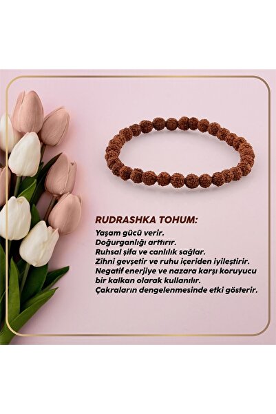 OSMANLI DOĞAL TAŞ سوار رودراشكا من الحجر الطبيعي 6 ملم - معتمد B095